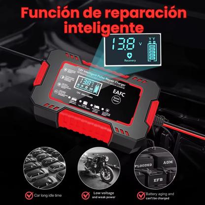 VoltCare™ | Cargador y Reparador de Baterías de Auto 12V